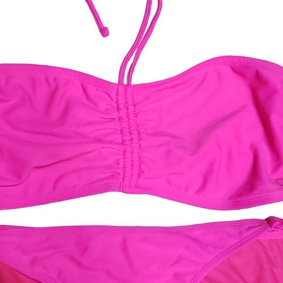 OP Bright Pink 2-pc Bandeau Bikini Set XLARGE - Picture 9 of 16